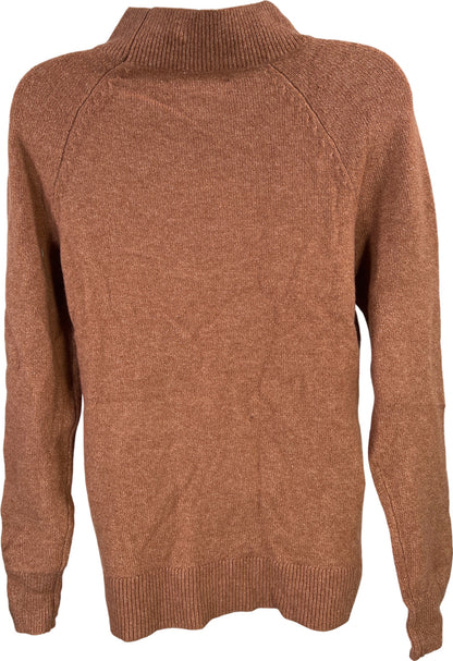 LOFT Women’s Brown Soft Knit Long Sleeve Mock Neck Sweater - XXS