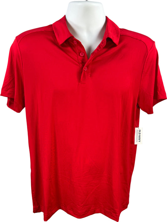 Old Navy Active Men’s Red Cloud Motion Short Sleeve Athletic Polo Shirt - S