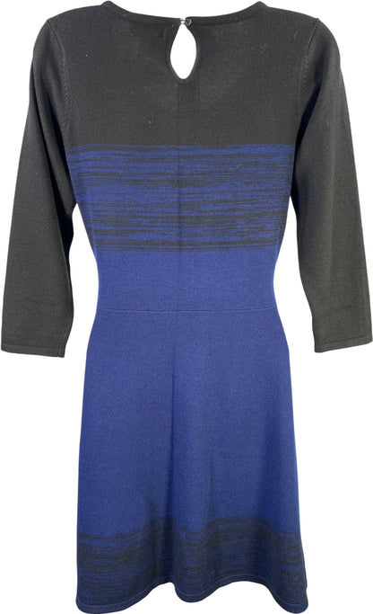 Neiman Marcus Women’s Black/Black A-Line Long Sleeve Sweater Dress - XS