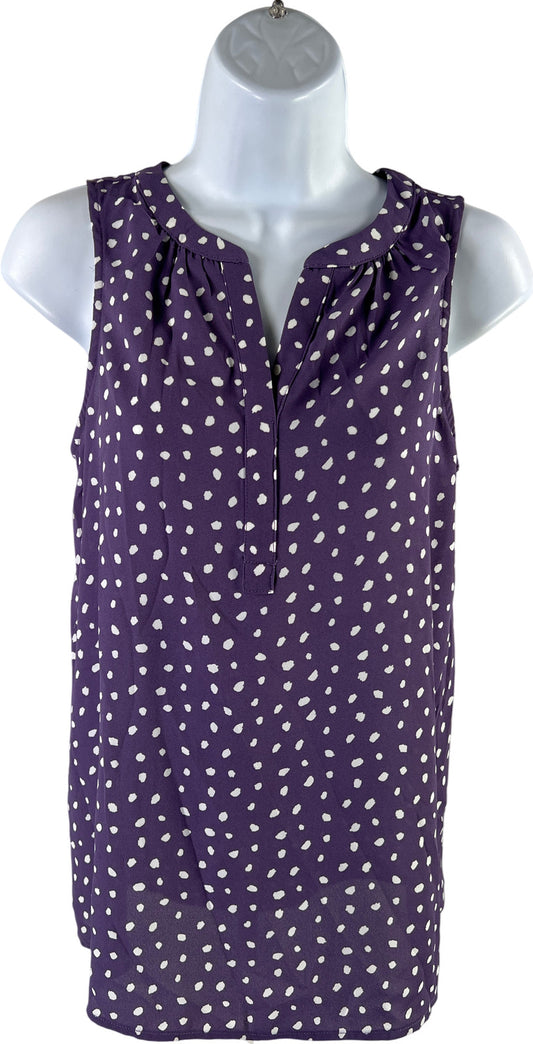 41 Hawthorn Women’s Purple Polka Dot Sleeveless V-Neck Top - XS