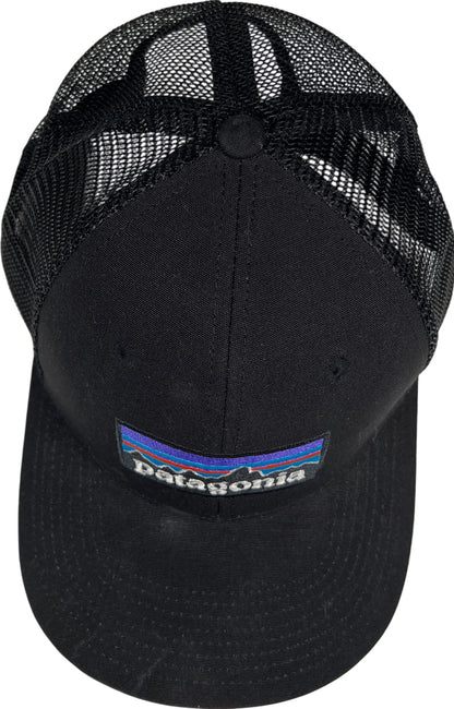 Patagonia Unisex Black Logo Mesh Back Adjustable Trucker Hat - One Size