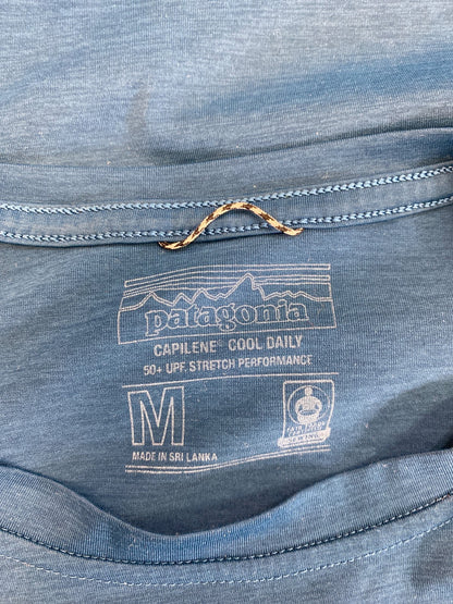 Patagonia Men’s Blue Capilene Protect the Pillows Long Sleeve Athletic Shirt - M