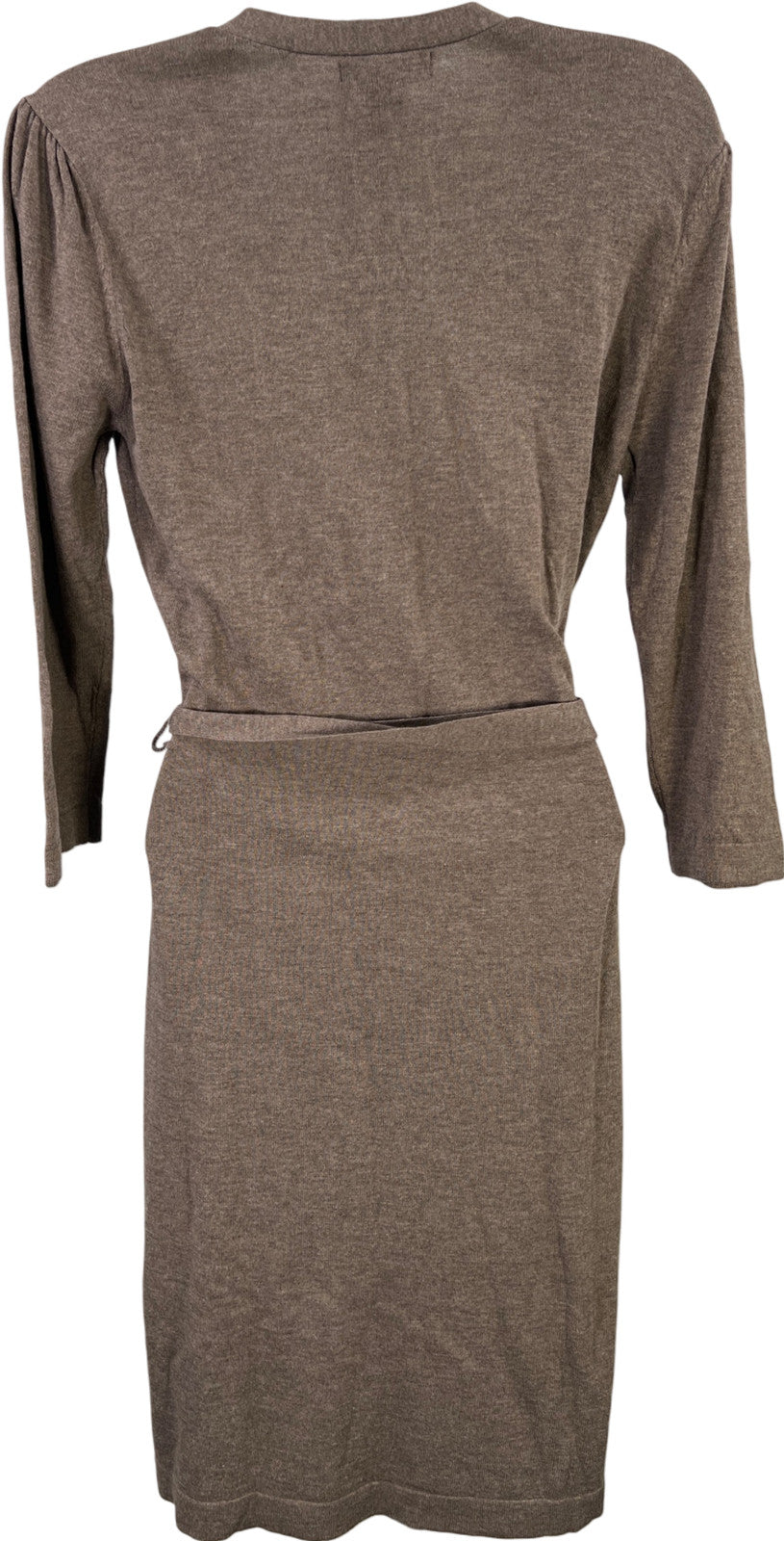 Banana Republic Women’s Brown Thin Knit Long Sleeve Wrap Sweater Dress - M