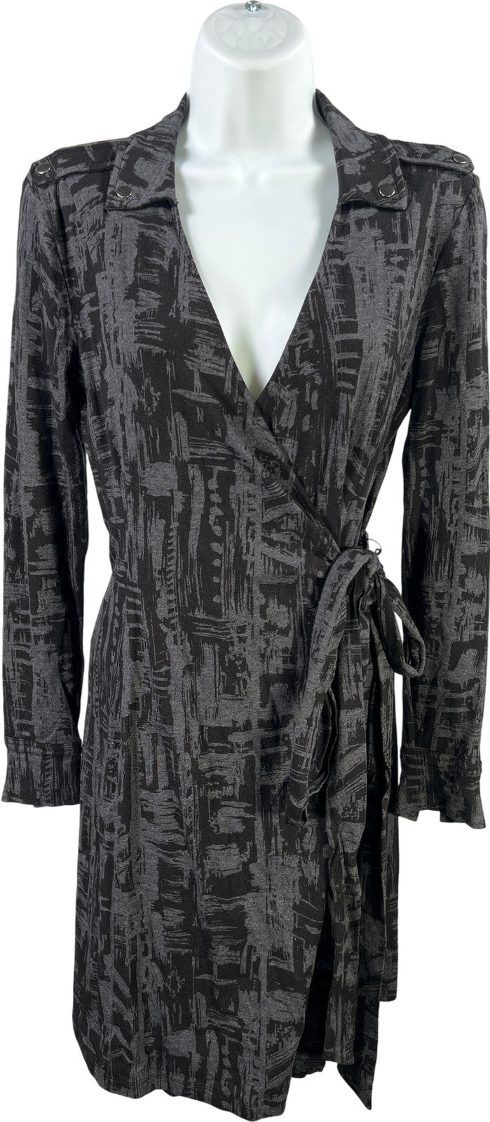 Banana Republic Women’s Gray & Black Wrap Cardigan Top - S