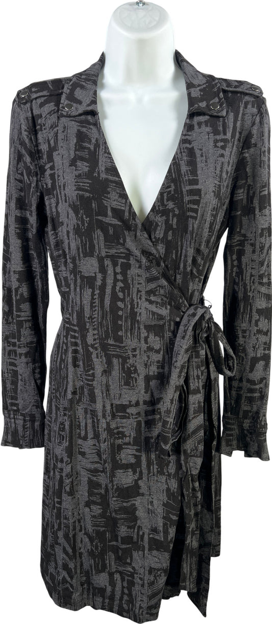 Banana Republic Women’s Gray & Black Wrap Cardigan Top - S