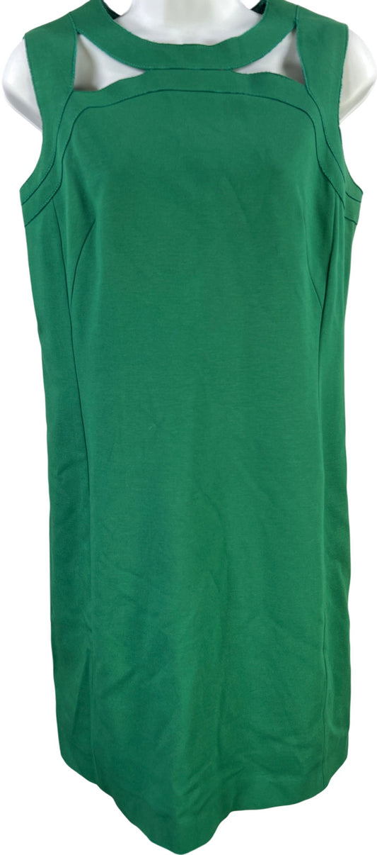 AKRIS Punto Women’s Green Sleeveless Cutout Sheath Dress - 8