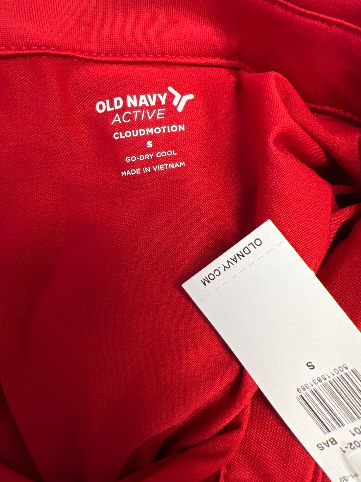 Old Navy Active Men’s Red Cloud Motion Short Sleeve Athletic Polo Shirt - S