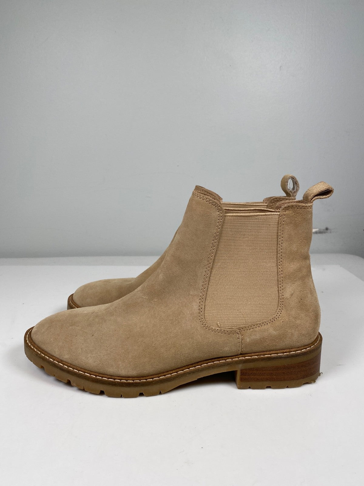 Steve Madden Women’s Tan/Beige Suede Leopold Chelsea Boots - 8.5
