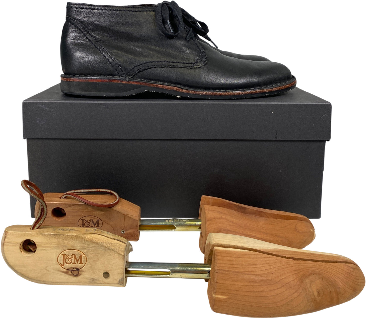 John Varvatos Men’s Black Leather Hipster Chukka Boots - 9.5