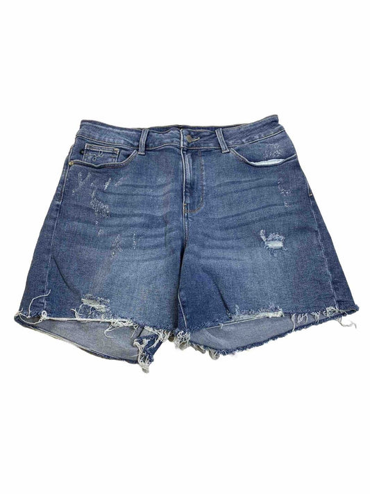 Judy Blue Women's Medium Wash Cutoff Denim Jean Shorts - 1XL Plus