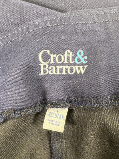 Croft and Barrow Women’s Navy Blue Stretch Capri Pull On Pants - 4