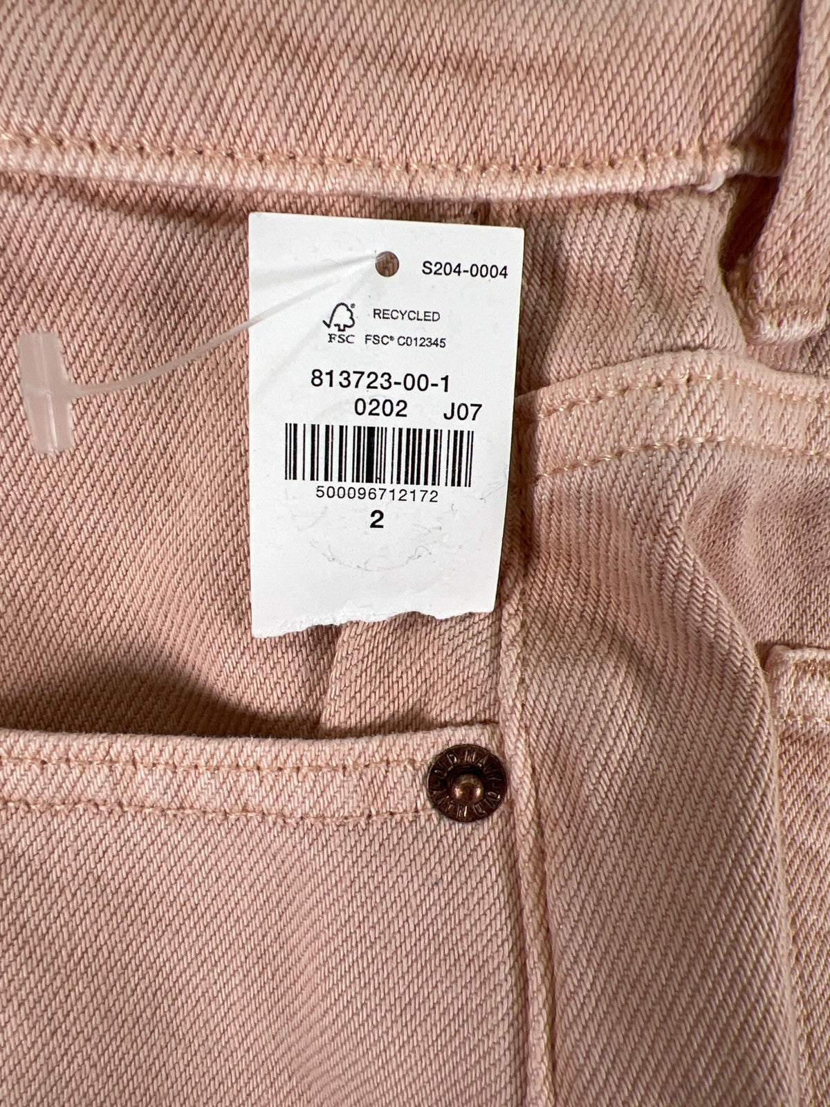 Old Navy Women’s Pink Mid Rise Baggy Wide Leg Jeans - 2