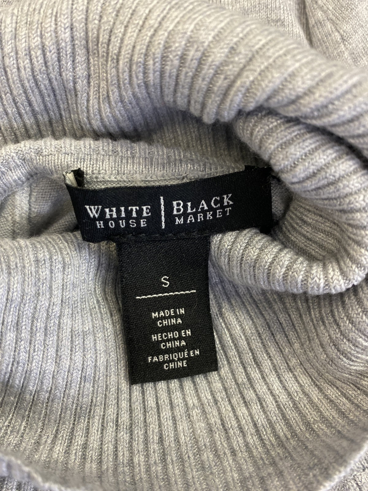 White House Black Market Women’s Gray Long Sleeve Sweater - S