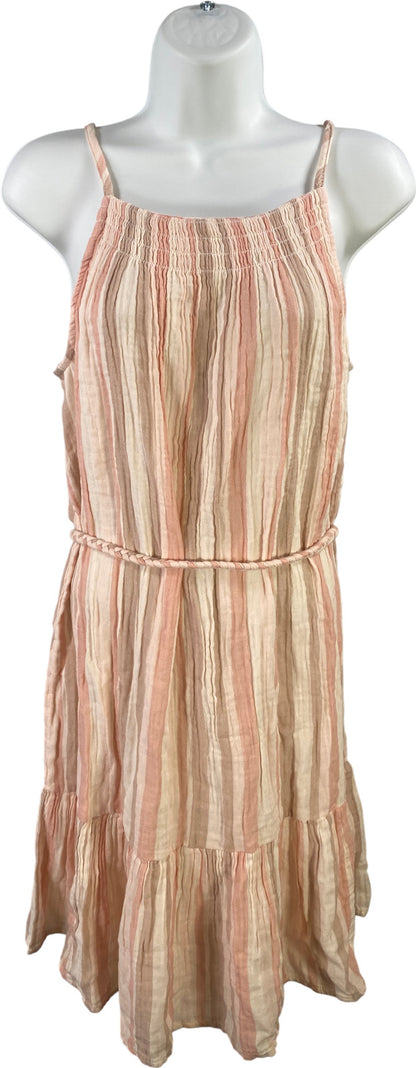 BeachLunchLounge Women’s Pink Striped Gauze Dress - M