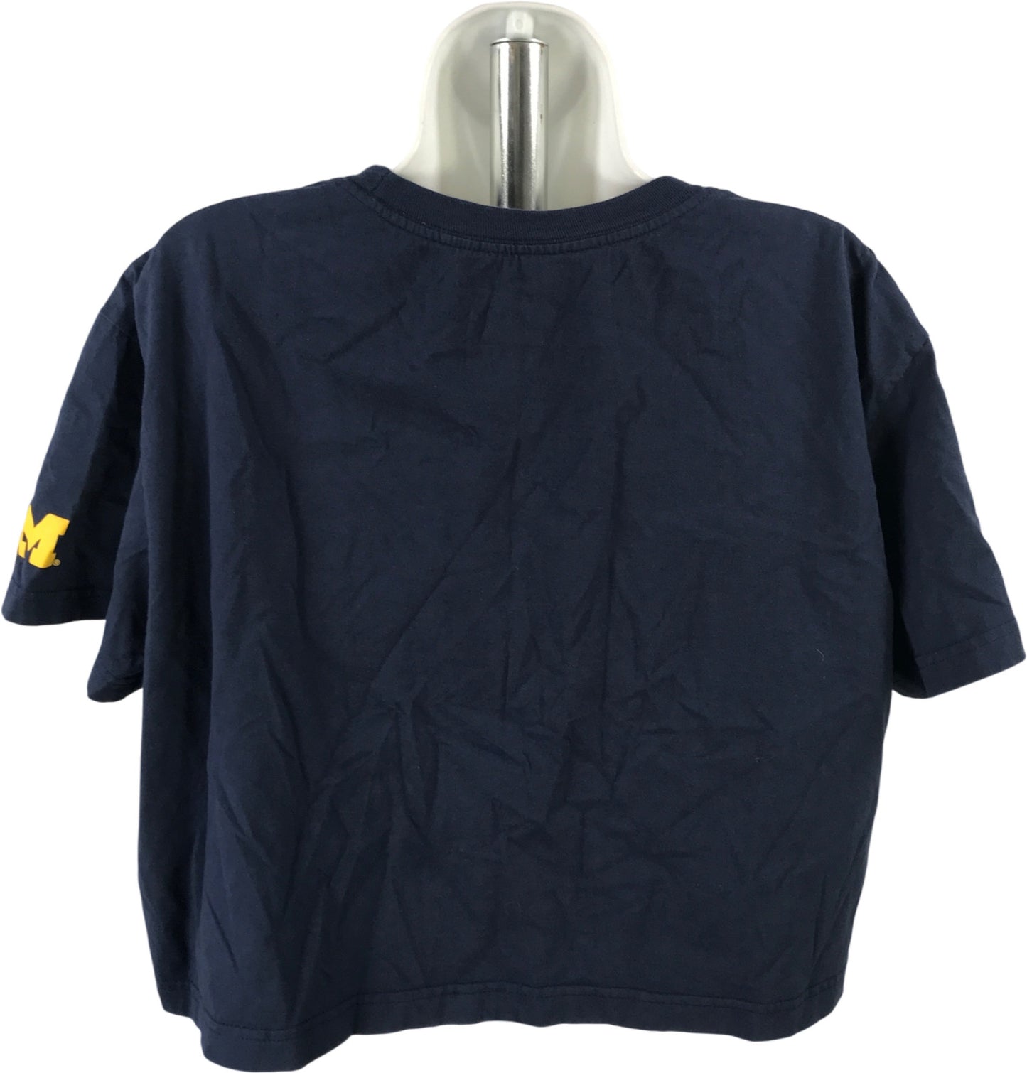 Nike Women’s Navy Blue U of M Michigan Loose Fit Cropped T-Shirt - L