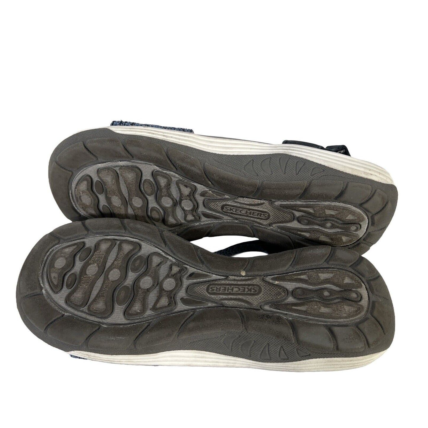 Skechers Women's Blue/Gray Ankle Strap Strappy Sport Sandals - 8