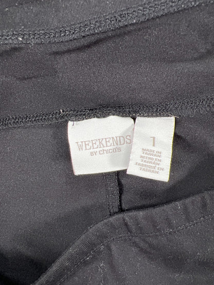 Chico’s Weekend Women’s Black Pull On Casual Leggings - 1/US M