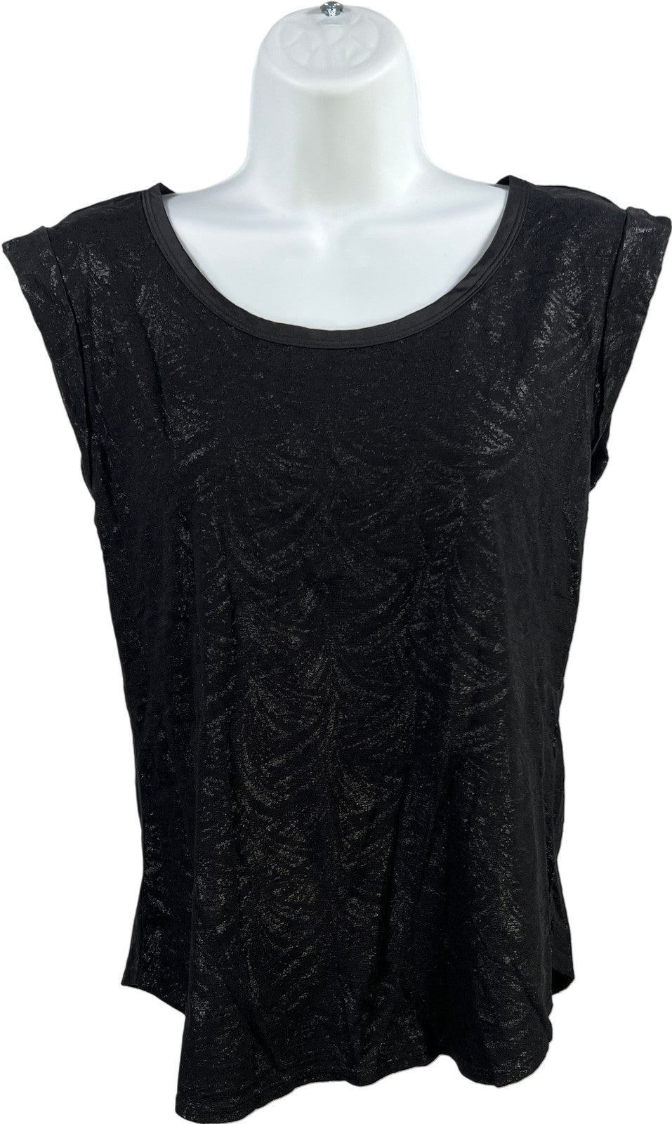 White House Black Market Women’s Black Sleeveless T-Shirt - S