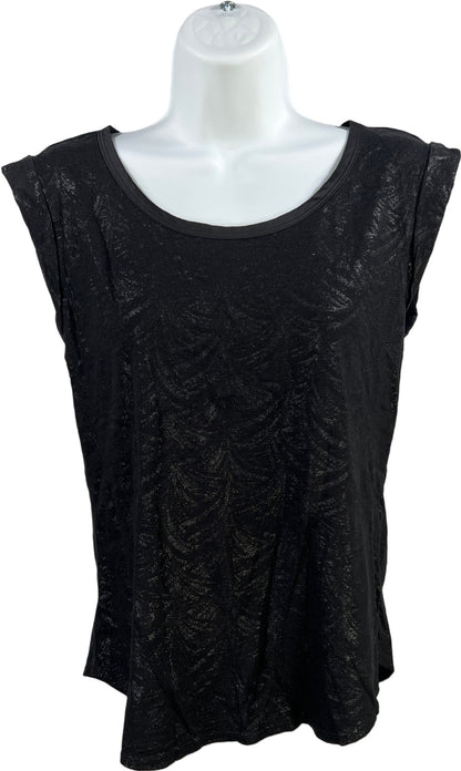 White House Black Market Women’s Black Sleeveless T-Shirt - S