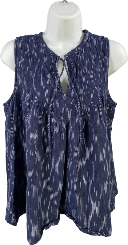 Lucky Brand Women’s Blue V-Neck Sleeveless Tank Top - S