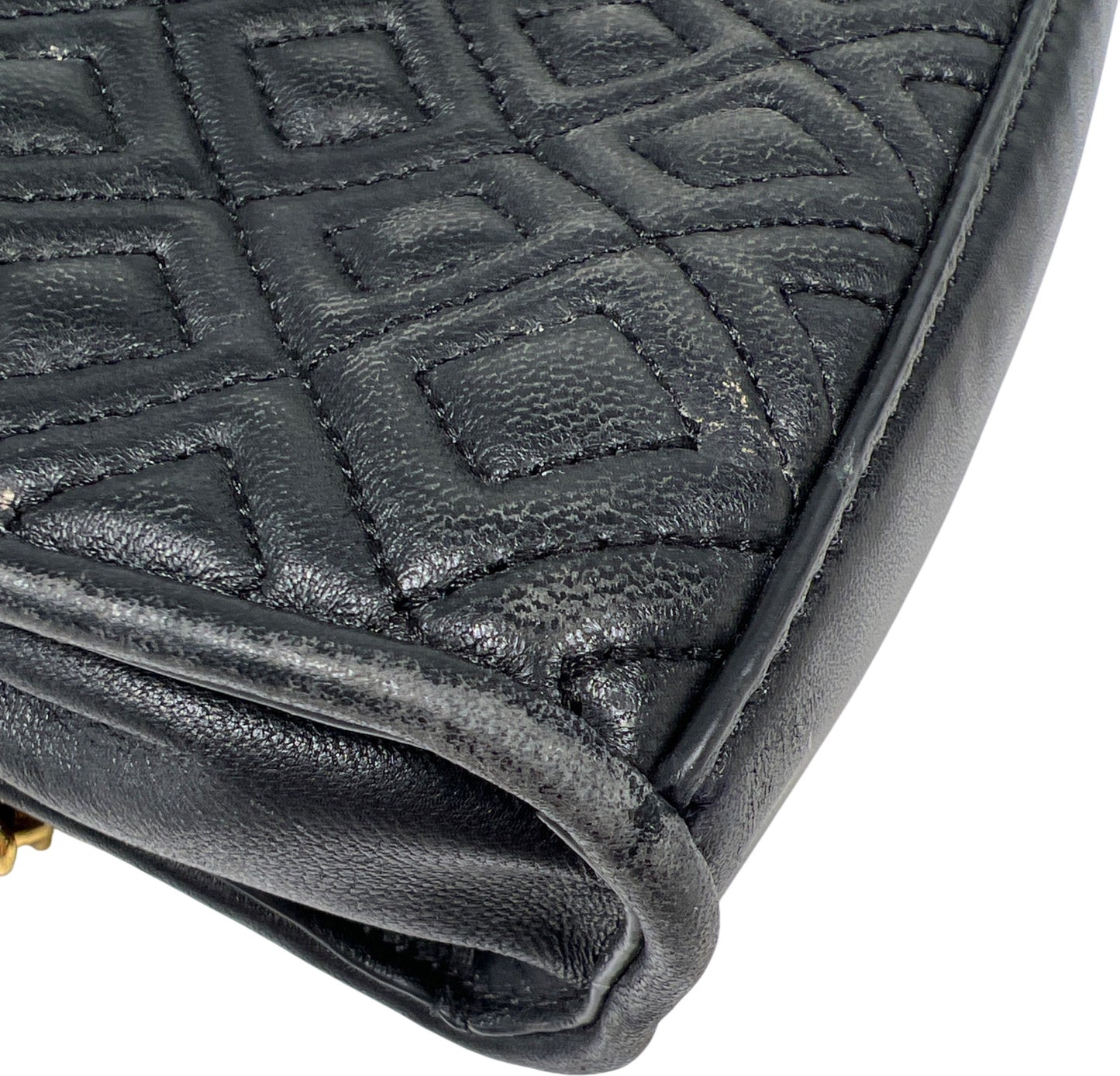 Tory Burch Women’s Black Leather Fleming Convertible Crossbody Purse