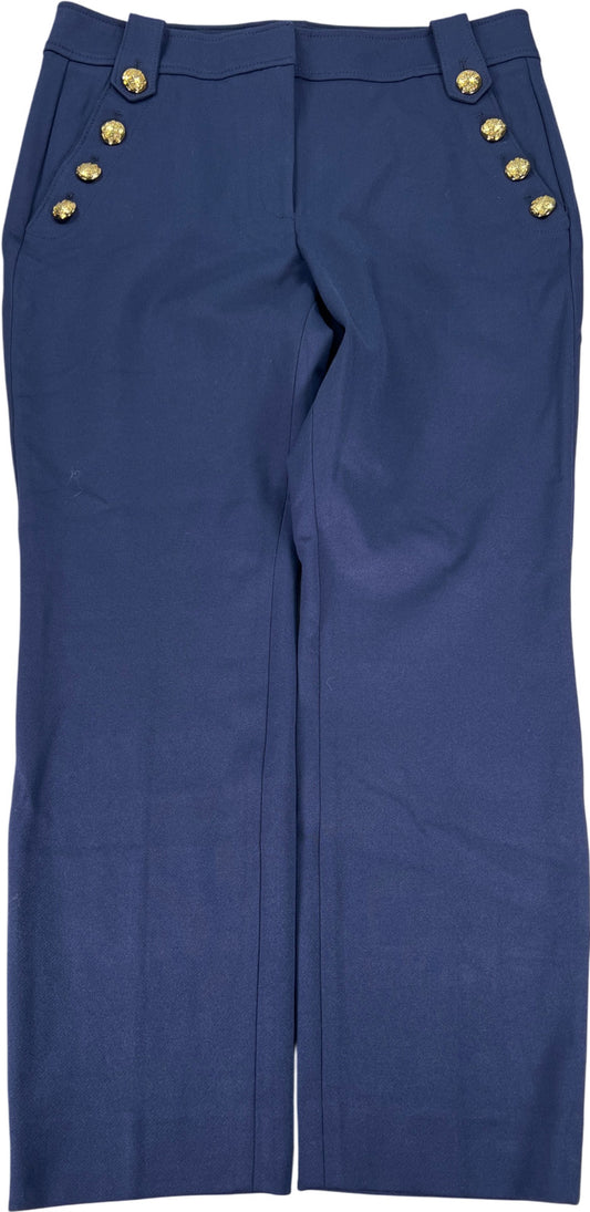 White House Black Market Women’s Blue Jolie Straight Dress Pants - 14