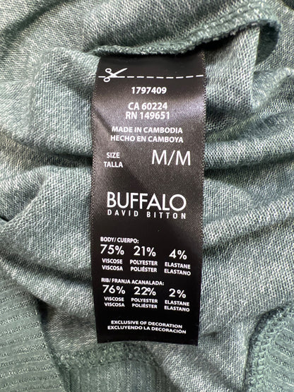 Buffalo Women’s Green Super Soft Cozy V-Neck Long Sleeve Shirt - M