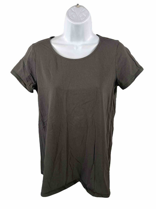 J. Jill Pure Women's Gray Scoop Neck Elliptical Tee Shirt - XS