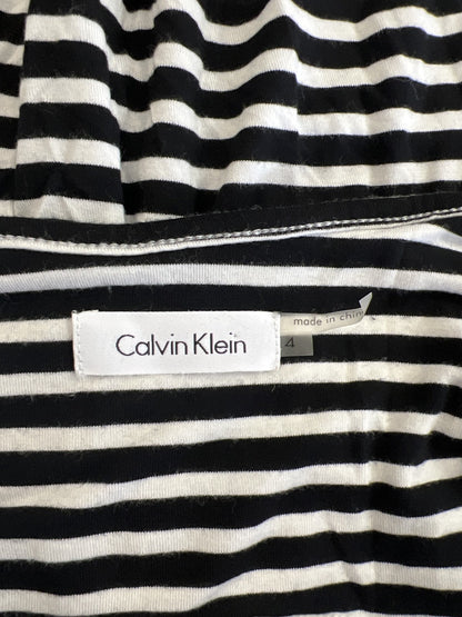Calvin Klein Women’s Black/White Striped Sleeveless Maxi Dress - 4