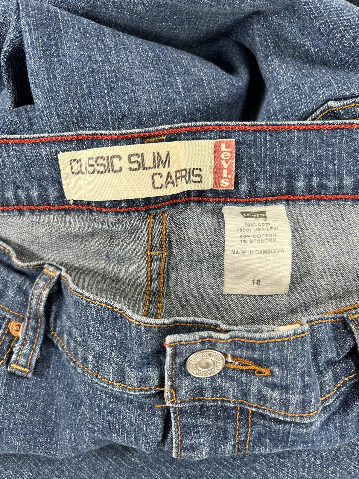 Levi’s Women’s Medium Wash Classic Slim Capri Jeans - 18