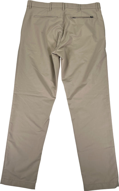 Banana Republic Men’s Beige Flat Front Slim Fit Traveler Pants - 36x32