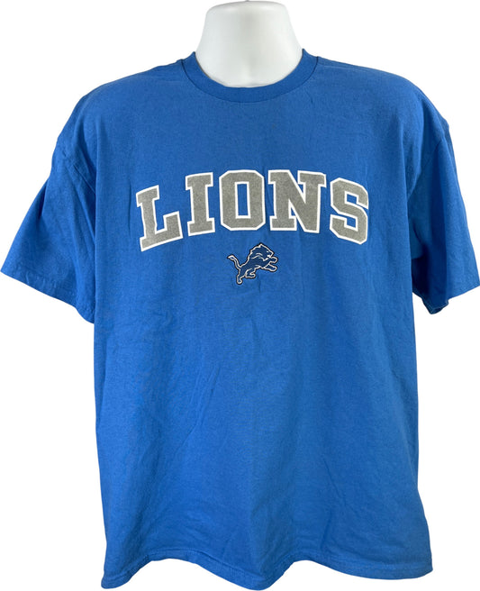 NFL Team Apparel Men’s Blue Detroit Lions Short Sleeve T-Shirt - XL