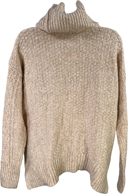 LOFT Women’s Beige Long Sleeve Cowl Neck Sweater - XS