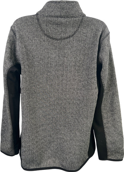 Marc New York Women’s Gray Houndstooth Full Zip Sweatshirt Jacket - L
