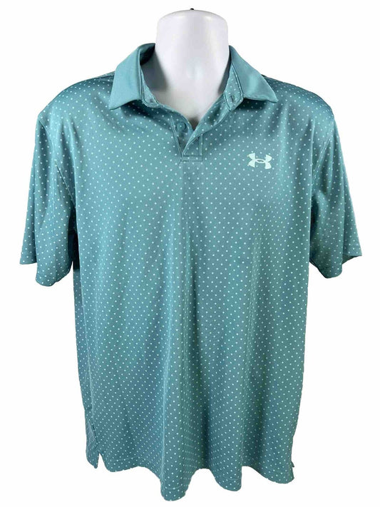 Under Armour Men's Blue Printed Performance Polo Shirt  - L