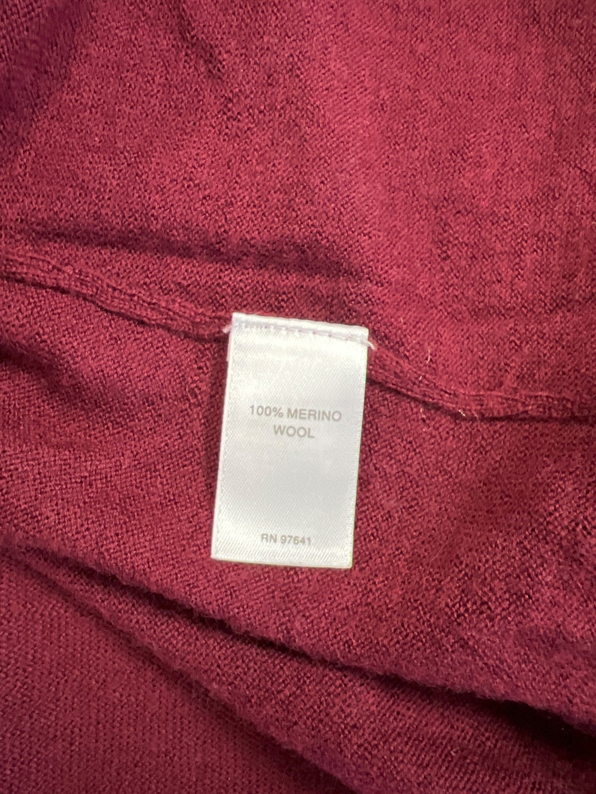 J.Jill Women’s Burgundy Long Sleeve Thin Wool Sweater - S