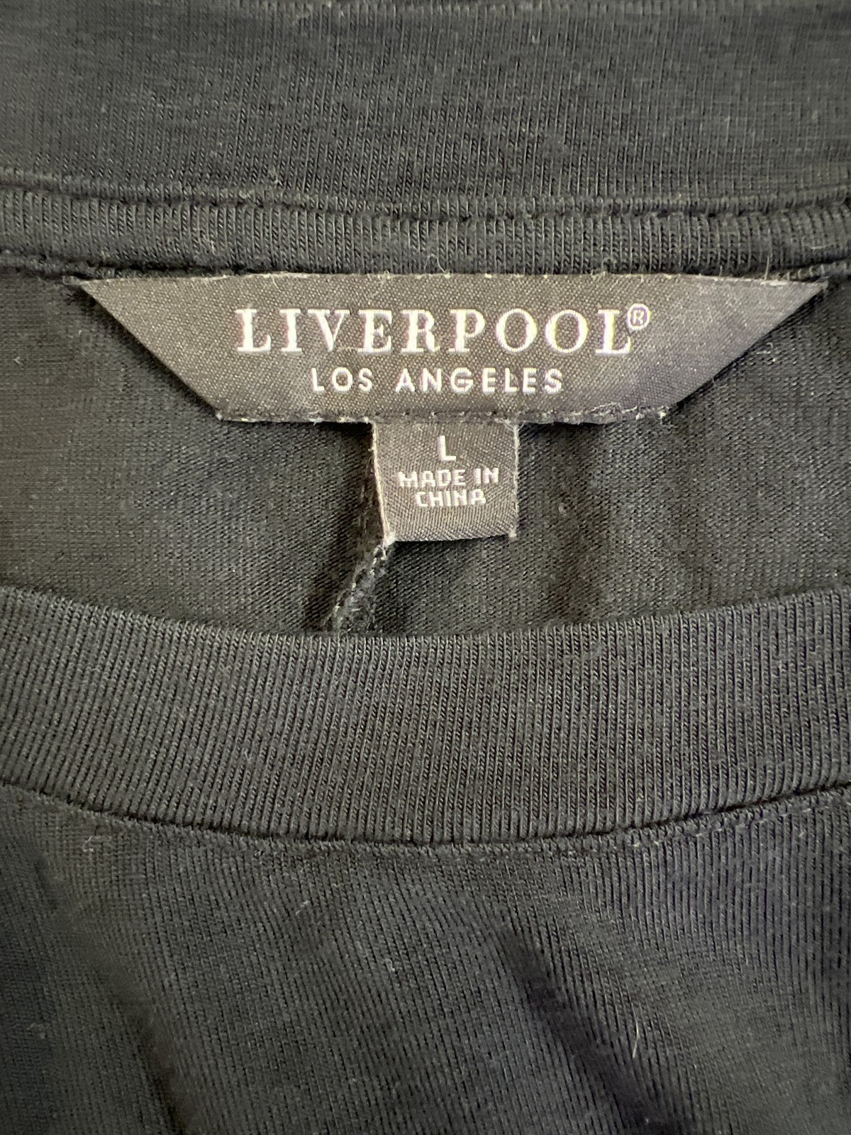 Liverpool Women’s Black Twist Front Short Sleeve T-Shirt - L