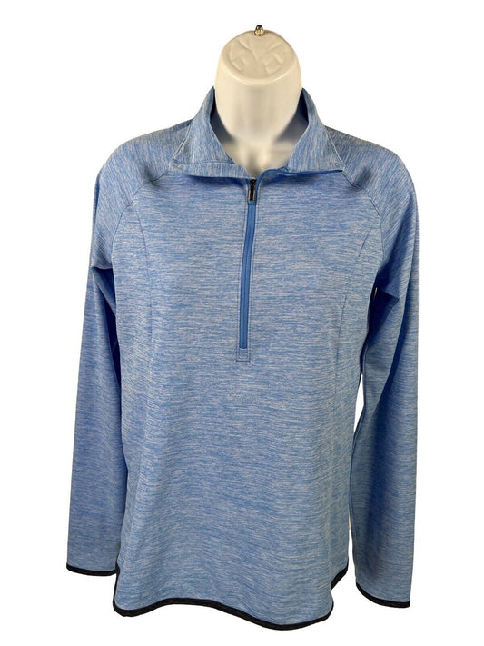 Under Armour Women's Blue Long Sleeve 1/2 Zip Athletic Shirt - S