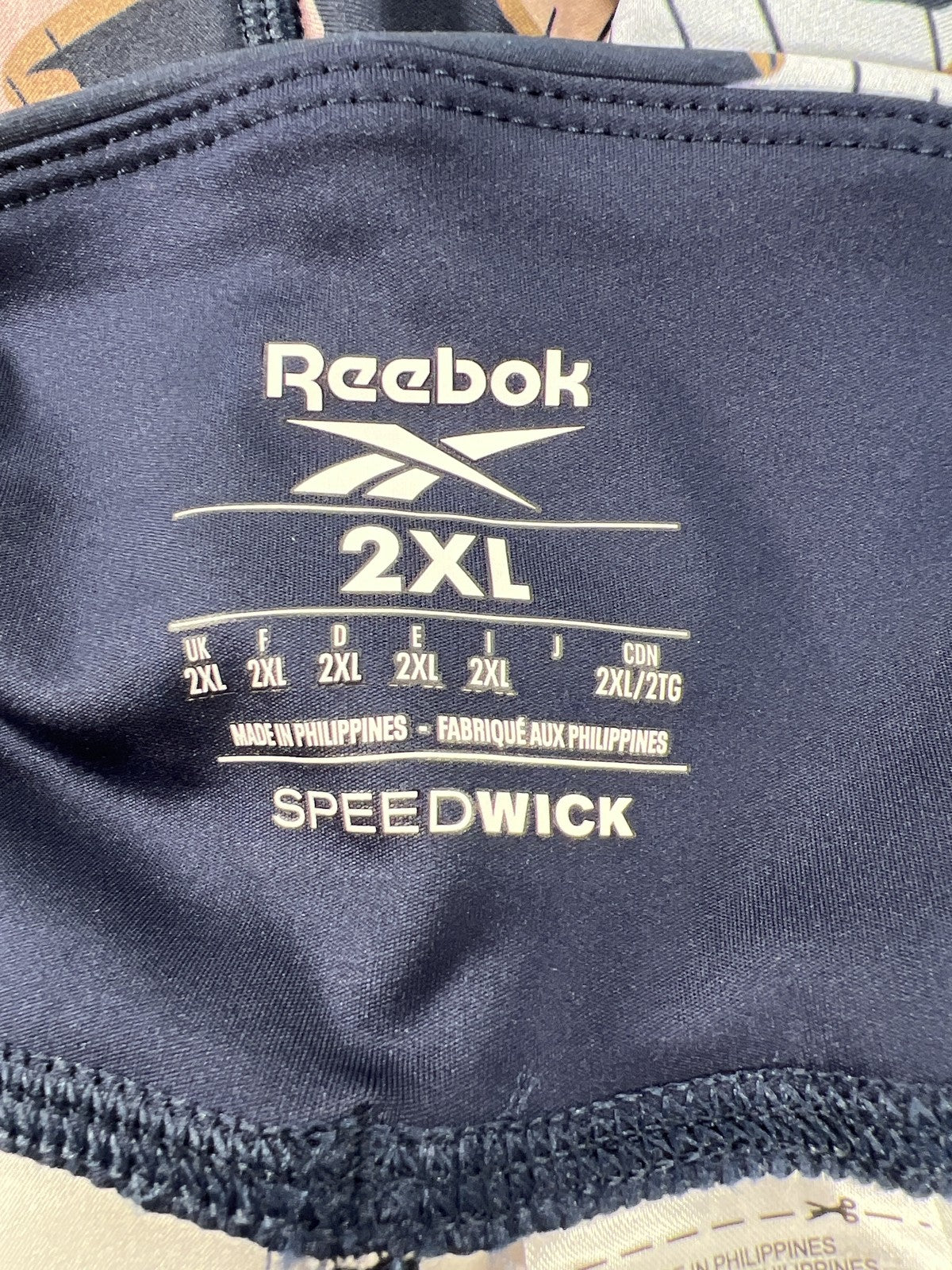 Reebok Women’s Blue & Pink Camo Train Tight Leggings - 2XL