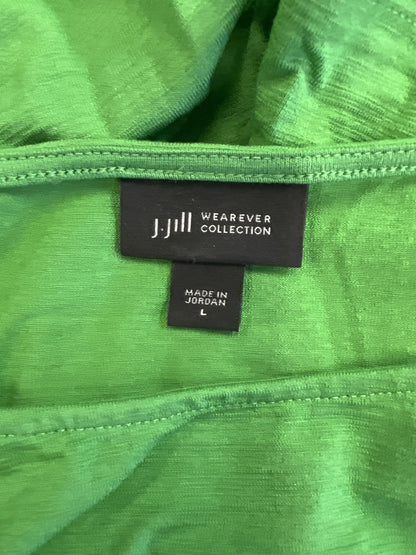 J.Jill Women’s Green Wearever Collection Asymmetric Slub Knit Top - L