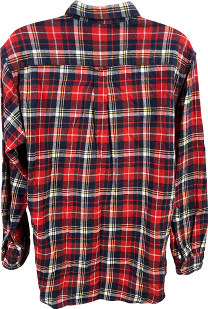 Red Head Men’s Red Plaid Long Sleeve Button Up Flannel Shirt - XL