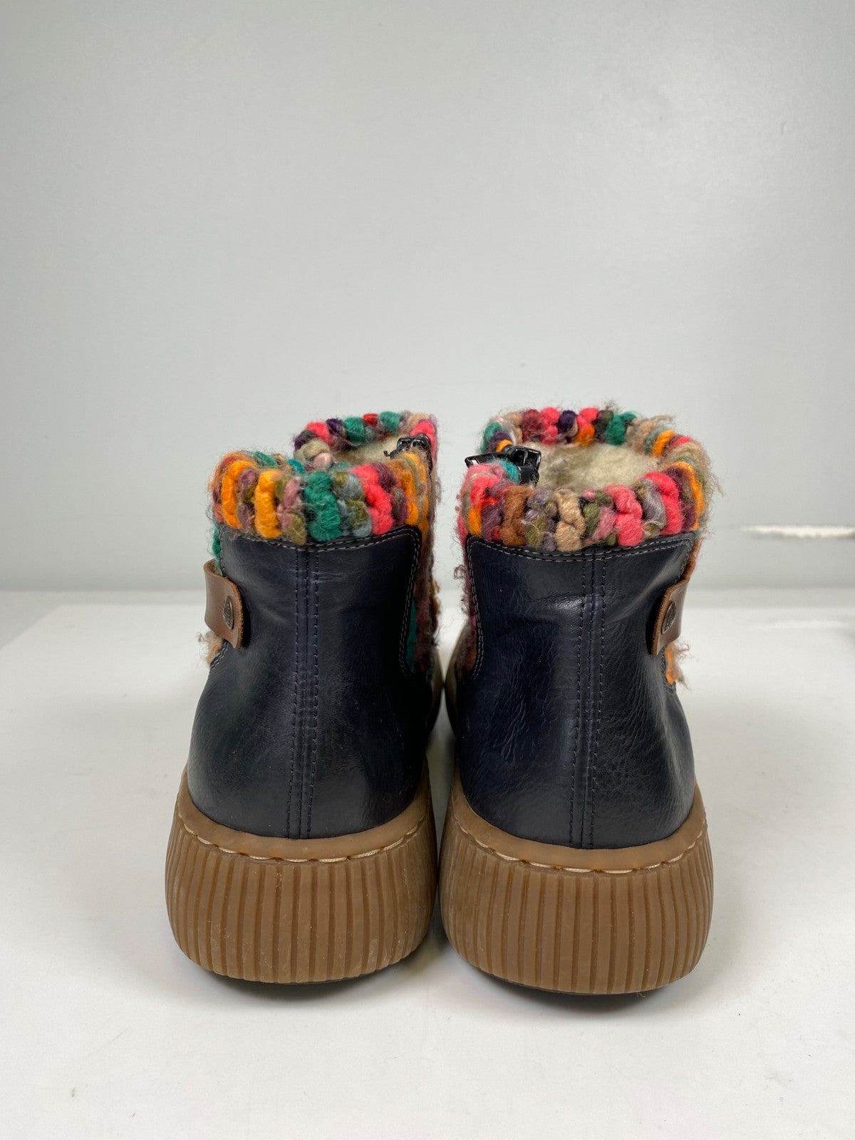 Rieker Women’s Navy Blue Leather/Wool Felicitas 84 Ankle Boots - 42/US 11