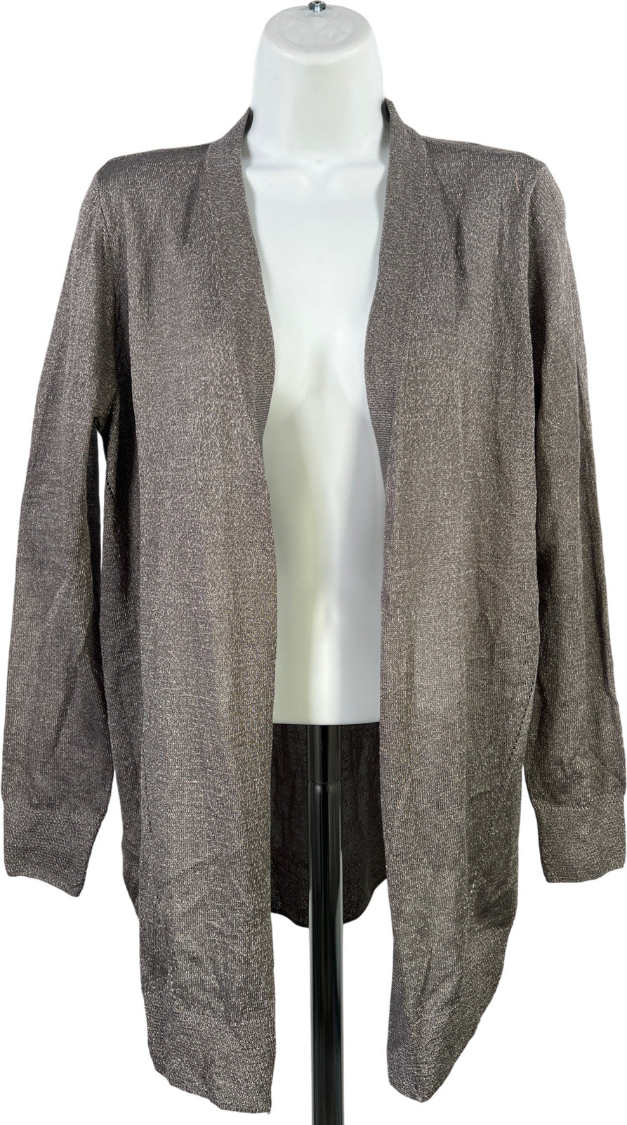 LOFT Women’s Gray Long Sleeve Thin Knit Open Front Cardigan Sweater - M