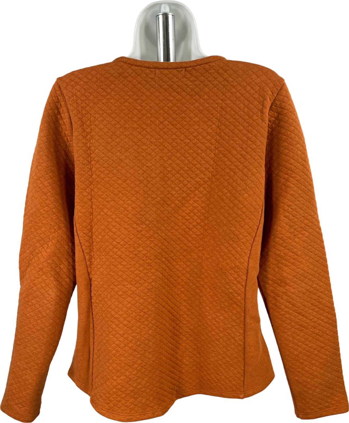 Orvis Women’s Orange Quilted Knit Long Sleeve Shirt - S