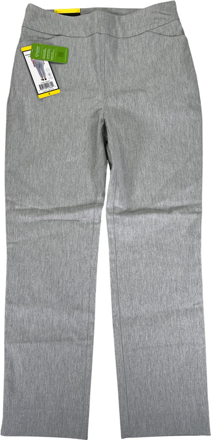 Hilary Radley Women’s Gray Pull On Mid Rise Slim Leg Ankle Pants - S