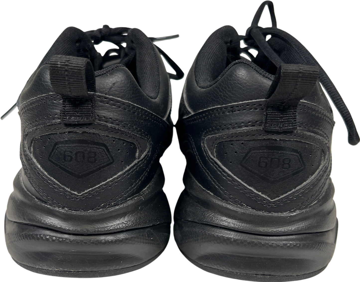 New Balance Women’s Black Leather 608 Lace Up Athletic Shoes - 11