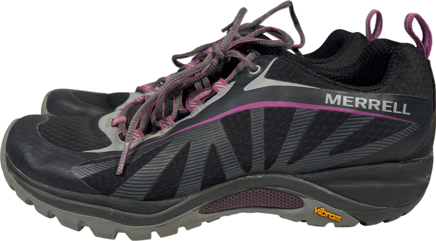 Merrell Women’s Black/Purple Siren Edge Lace Up Hiking Shoes - 8