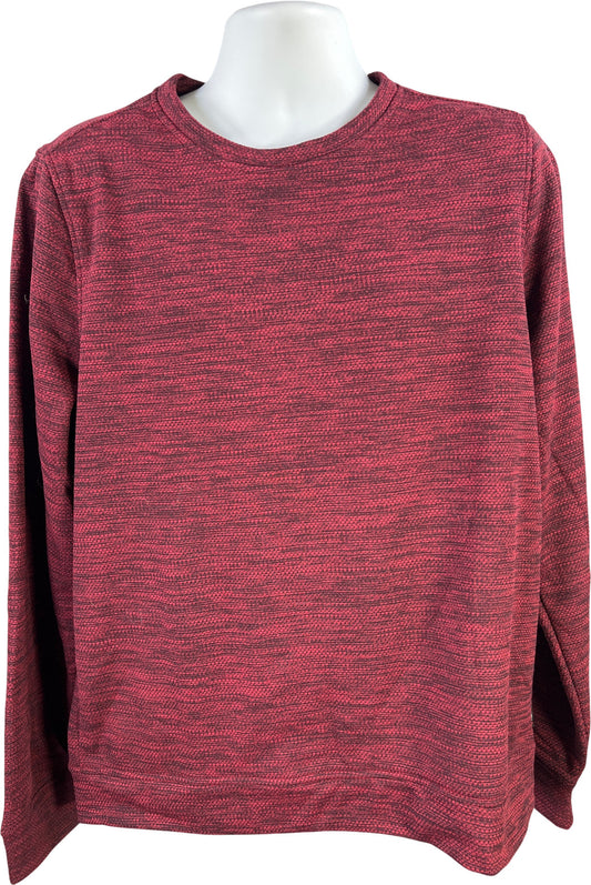 Gerry Men’s Red Heathered Long Sleeve Crewneck Sweatshirt - L
