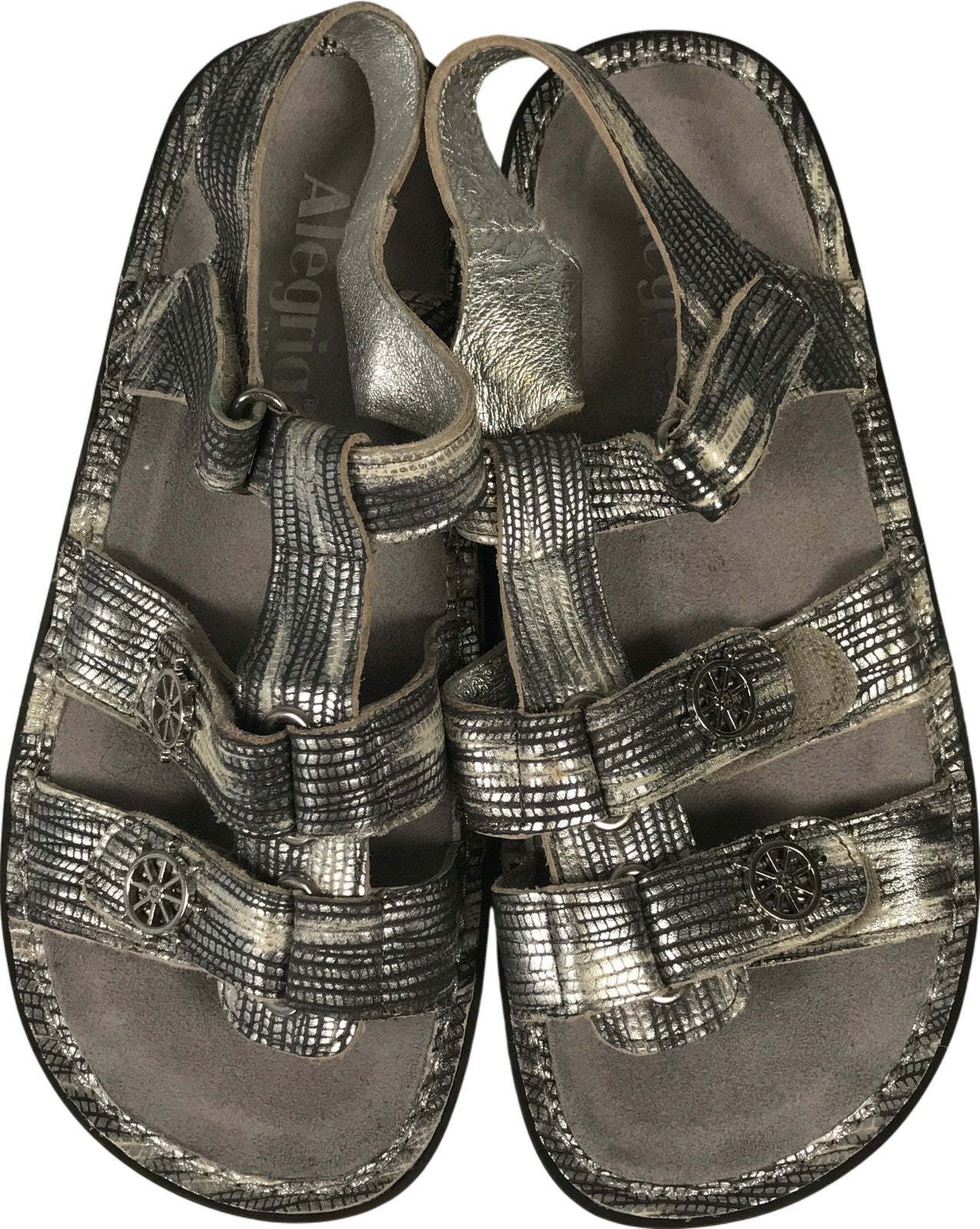 Algeria Women’s Silver Metallic KLE Slingback Sandals - 37/US 7