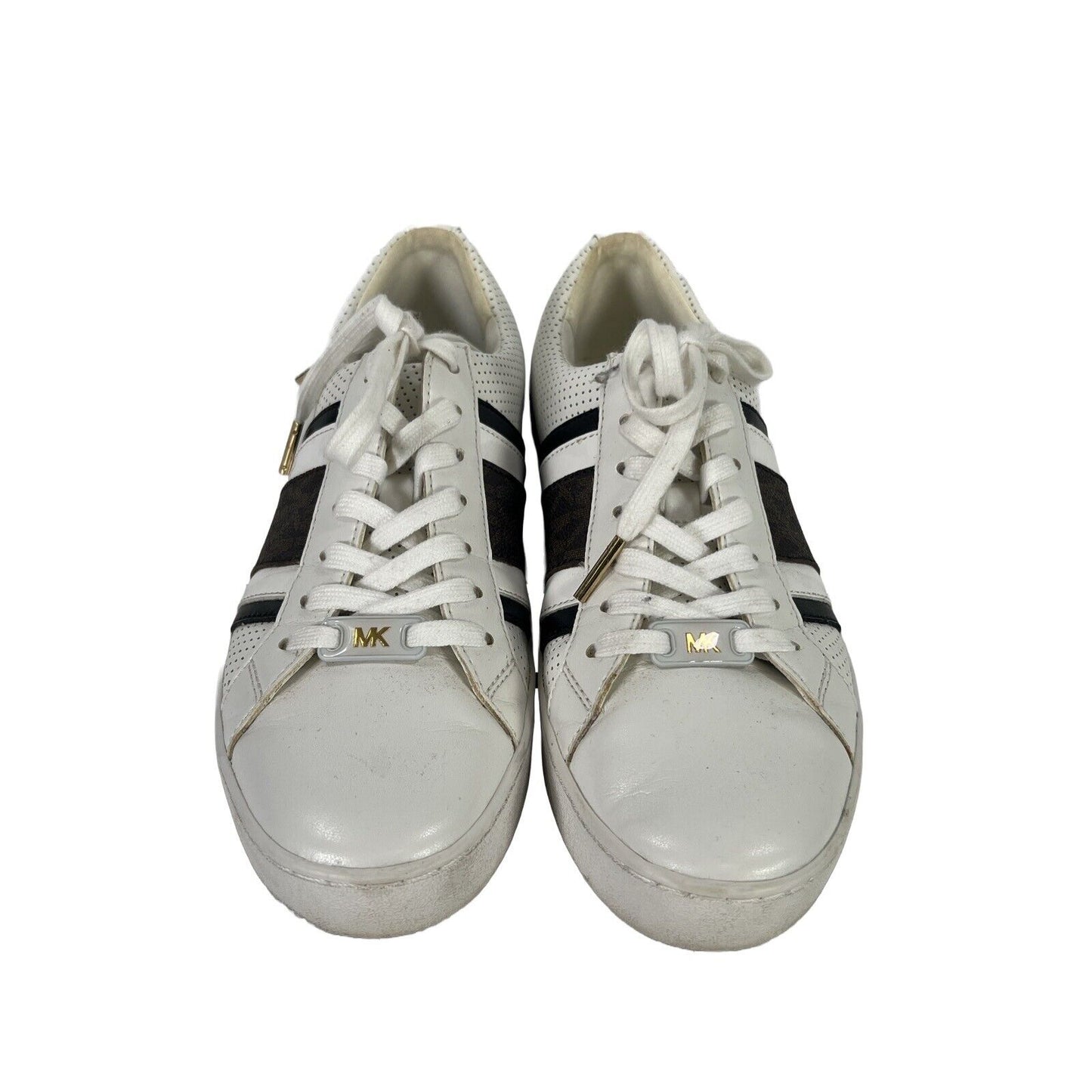 Michael Kors Women's White Lace Up Athletic Sneakers - 7